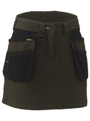 Womens Flex & Move™ stretch cotton skort with holster pockets - BLS1024 - Bisley Workwear