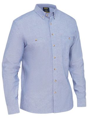 Mens long sleeve chambray shirt - BS6407 - Bisley Workwear