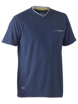 Flx & Move™ Cotton Rich V Neck Short Sleeve Tee - BK1933 - Bisley Workwear