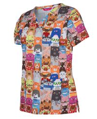 JB's Ladies Scrub Top Printed