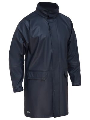 Stretch PU rain coat with built in concealed hood - BJ6835 - Bisley Workwear