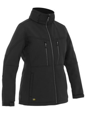 Women's Flx & Move™ soft shell jacket with zip off detachable hood - BJL6570 - Bisley Workwear