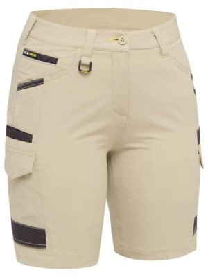 Women's Flx & Move™ 4-Way stretch zip cargo short - BSHL1332 - Bisley Workwear