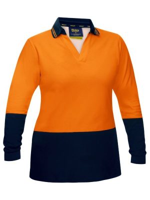 Women's hi vis v-neck polo - BKL6234 - Bisley Workwear