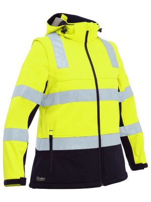 Women's taped two tone hi vis 3-in-1 soft shell jacket - BJL6078T - Bisley Workwear
