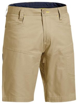 Bisley Mens ripstop vented flat front work short with multi purpose pockets - BHS1474 - Bisley Workwear