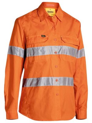 Womens taped hi vis X Airflow™ Ripstop shirt - BL6416T - Bisley Safetywear