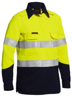 TenCate Tecasafe® Plus Womens Taped Closed Front Shirt - BSC8075T - Bisley Protectivewear
