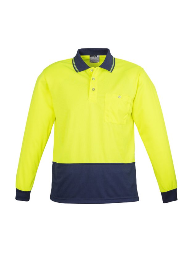 Unisex Hi Vis Basic Long Sleeve Polo - ZH232 - Image 3
