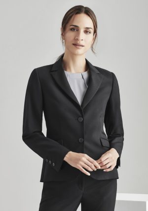 Womens Comfort Wool Stretch 2 Button Mid Length Jacket - 64019