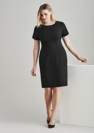 Womens Comfort Wool Stretch Short Sleeve Shift Dress - 34012