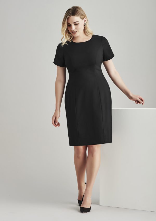 Womens Comfort Wool Stretch Short Sleeve Shift Dress - 34012