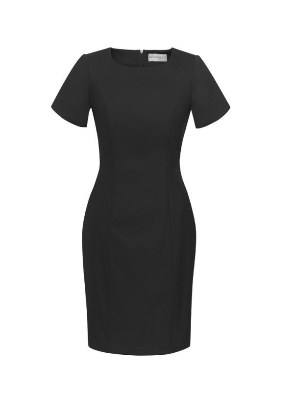 Womens Comfort Wool Stretch Short Sleeve Shift Dress - 34012 - Image 2